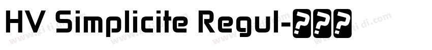 HV Simplicite Regul字体转换